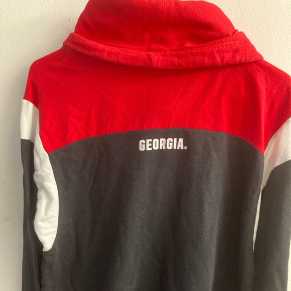 PINK Victoria's Secret Red and Black cotton Cowl-neck Pullover. Comfy,casual. - Picture 2 of 4